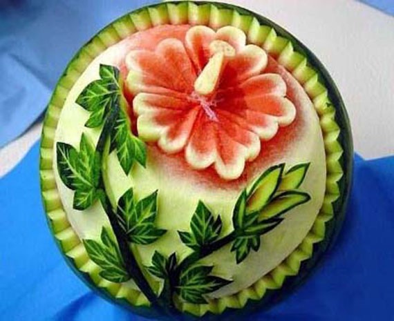 تزیین حرفه ای هندوانه ,تزیین هندوانه ,تزیین هندوانه شب چله, میوه آرایی