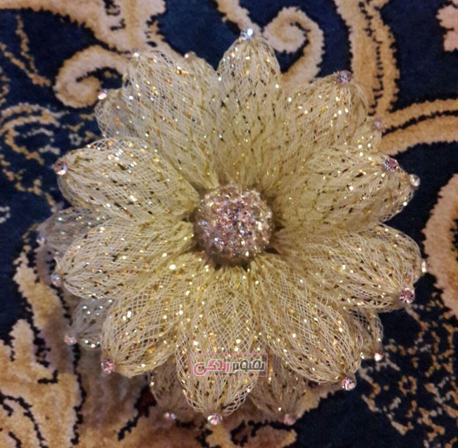 آموزش ساخت گل سر با روبان تخته ای آموزش ساخت گل سر با روبان تخته ای