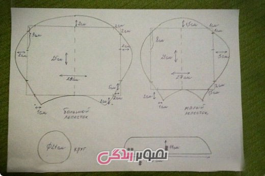 آموزش خیاطی , آموزش دوخت کوسن به شکل گل 