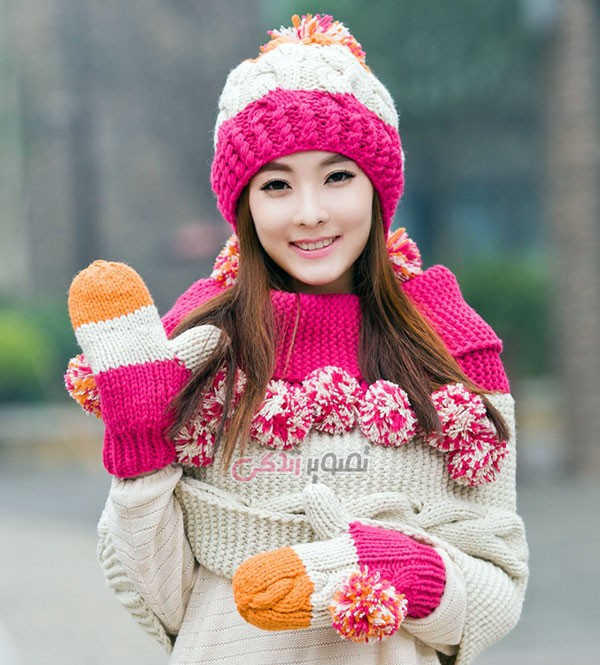 مدل شال ,بافتنی مدل کلاه بافتنی ,مدل دستکش بافتنی 