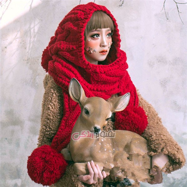 مدل شال و کلاه بافتنی زنانه 