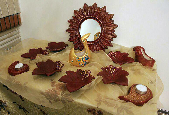 مدل ظروف هفت سین سفالی , طروف سفالی هفت سین
