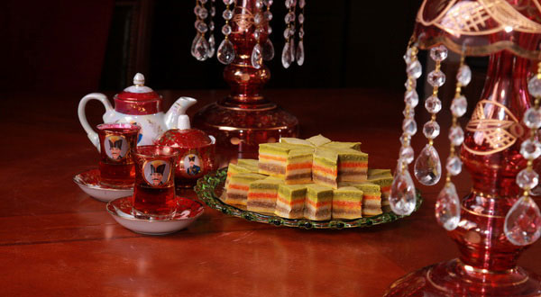 باقلوا پرچمی قزوین , باقلوا سه رنگ
