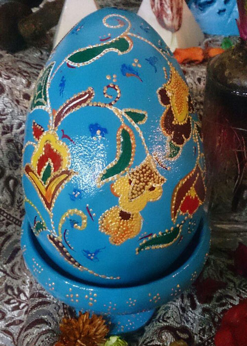 تزیین تخم مرغ , نقاشی نقطه ای 