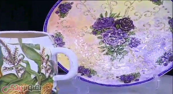 چینی کردن سفال , دکوپاژ , تزیین ظروف