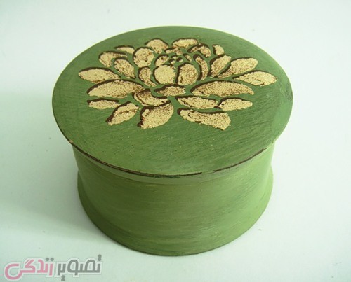 پتینه ورق طلا,تزیین جعبه,ورق طلا کاری
