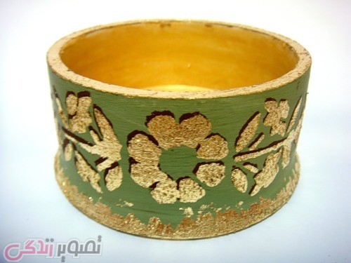 پتینه ورق طلا,تزیین جعبه,ورق طلا کاری