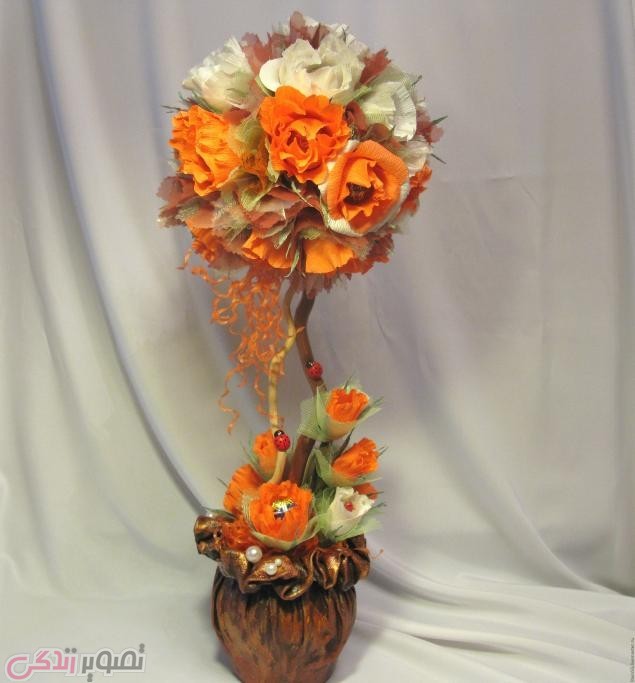 آموزش ساخت گلدان پارچه ای 