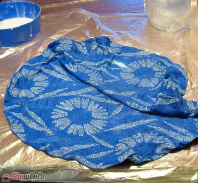 آموزش ساخت گلدان پارچه ای 