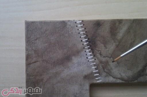 آموزش دکوپاژ نمای چرم , دکوپاژ طرح چرم