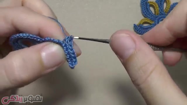 آموزش قلاب بافی گل ایرلندی