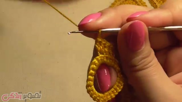 آموزش قلاب بافی ایرلندی ,آموزش بافت موتیف گل