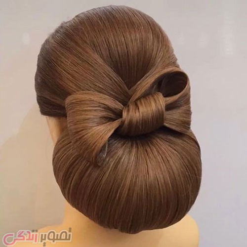 مدل موی شینیون بسته 2017 عروس