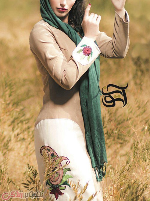 مانتو طرح دار دخترانه