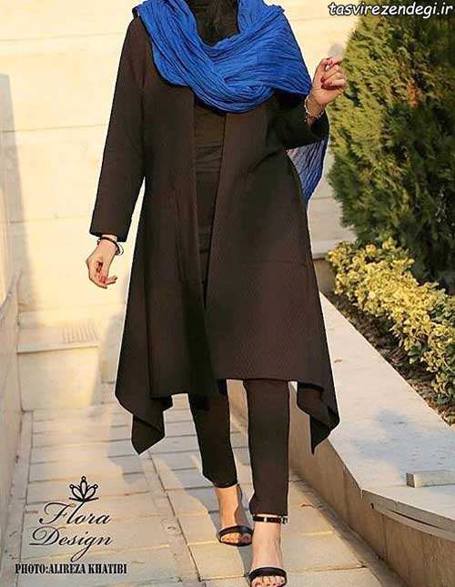 مدل مانتو مجلسی مشکی بهاری برای عید 