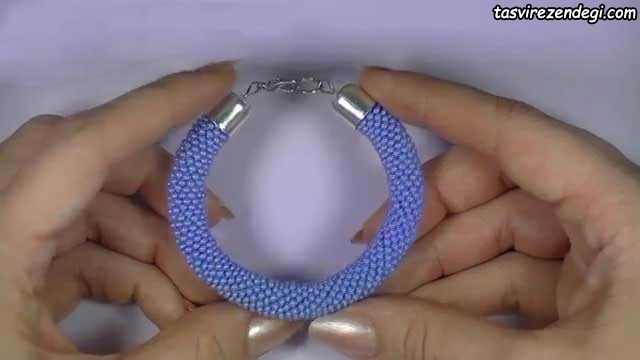 آموزش بافت دستبند ساده با منجوق و قلاب