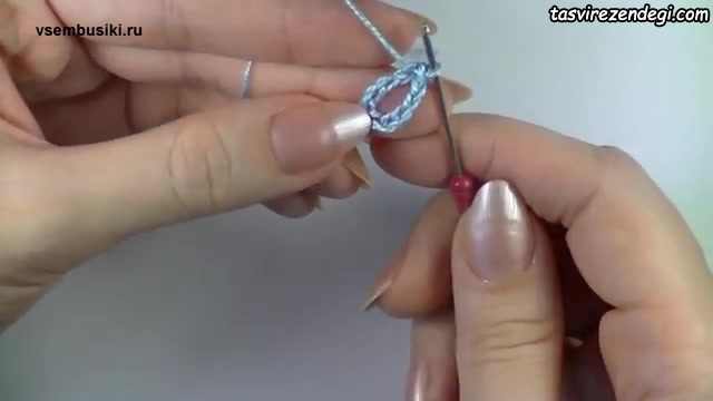 آموزش بافت دستبند با قلاب و مهره, مهره بافی
