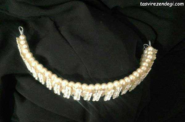 آموزش ساخت تاج ژله ای مرواریدی عروس