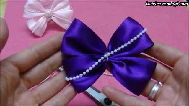 آموزش ساخت پاپیون روبانی 