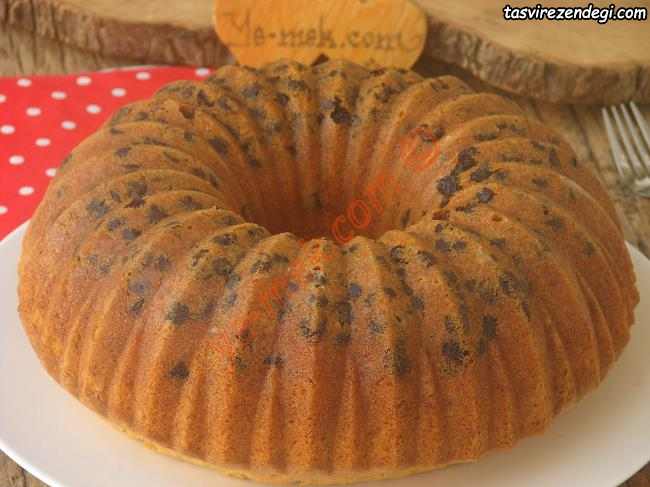  کیک گردویی با شکلات چیپسی
