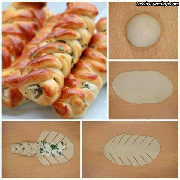 اشترودل مرغ و قارچ , پیچیدن اشترودل