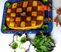 طرز تهیه ته چین شطرنجی مجلسی و خوشمزه داخل تابه دوطرفه