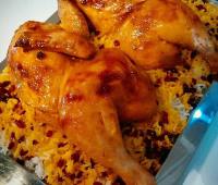 طرز تهیه مرغ تنوری خوشمزه و مجلسی + سیب زمینی تنوری