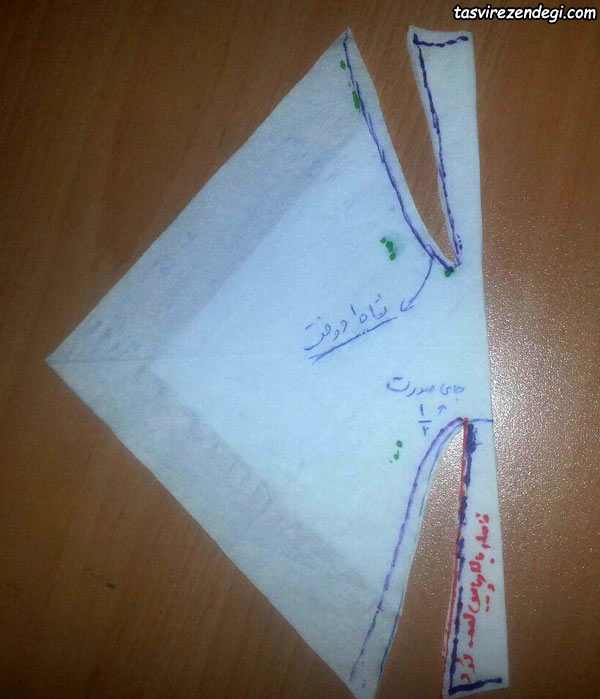 آموزش خیاطی , دوخت مقنعه کرواتی