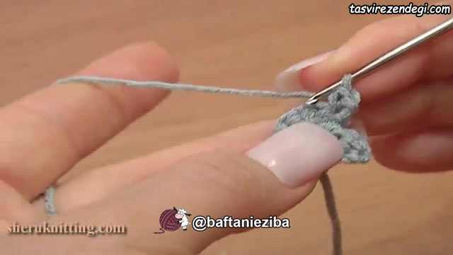 آموزش قلاب بافی, بافت نوار زیگزاگی