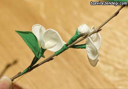 آموزش گلسازی با کاغذ, ساخت شکوفه گیلاس