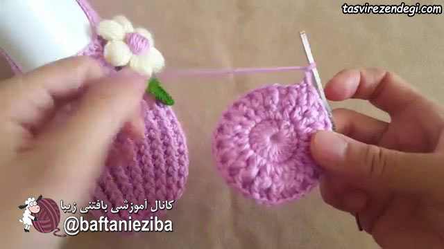 آموزش بافت پاپوش قلاب بافی زیبا