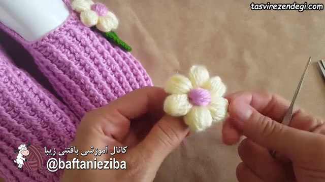 آموزش بافت شکوفه پفکی 