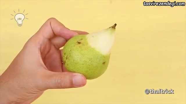 فیلم آموزش تزیین میوه , تزیین گلابی و انگور
