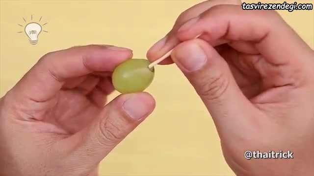 فیلم آموزش تزیین میوه , تزیین گلابی و انگور