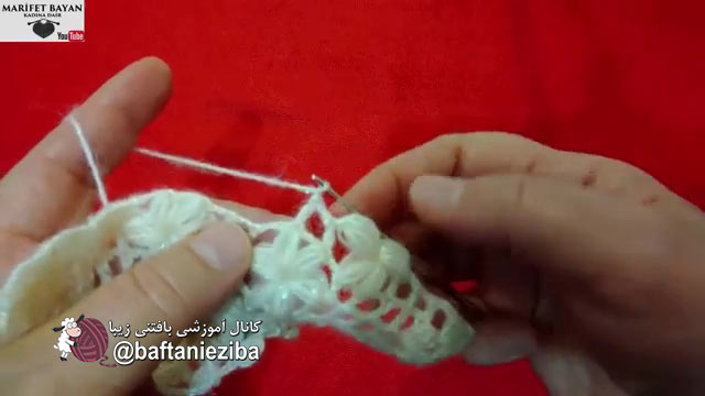 آموزش بافت شال سه گوش