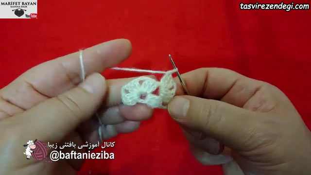 آموزش بافت شال سه گوش 