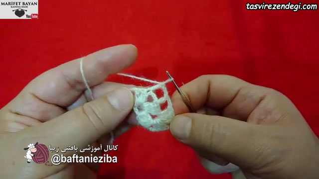 آموزش بافت شال سه گوش 