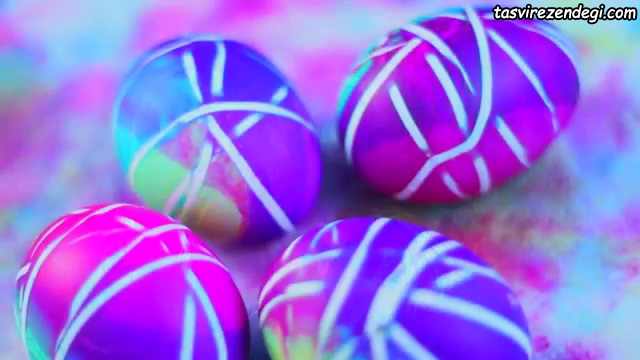 روش رنگ کردن تخم مرغ 