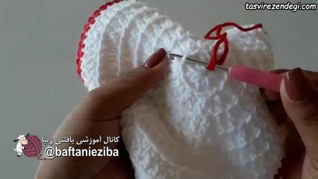 آموزش بافت گل رز برجسته 