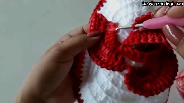 آموزش قلاب بافی , بافت گل رانر