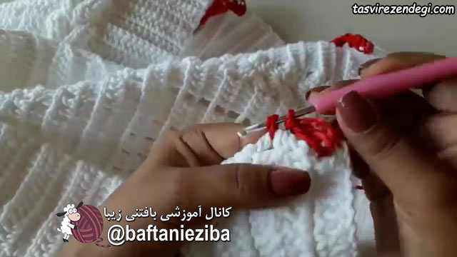 آموزش بافت رانر , بافت رومیزی قلاب بافی 