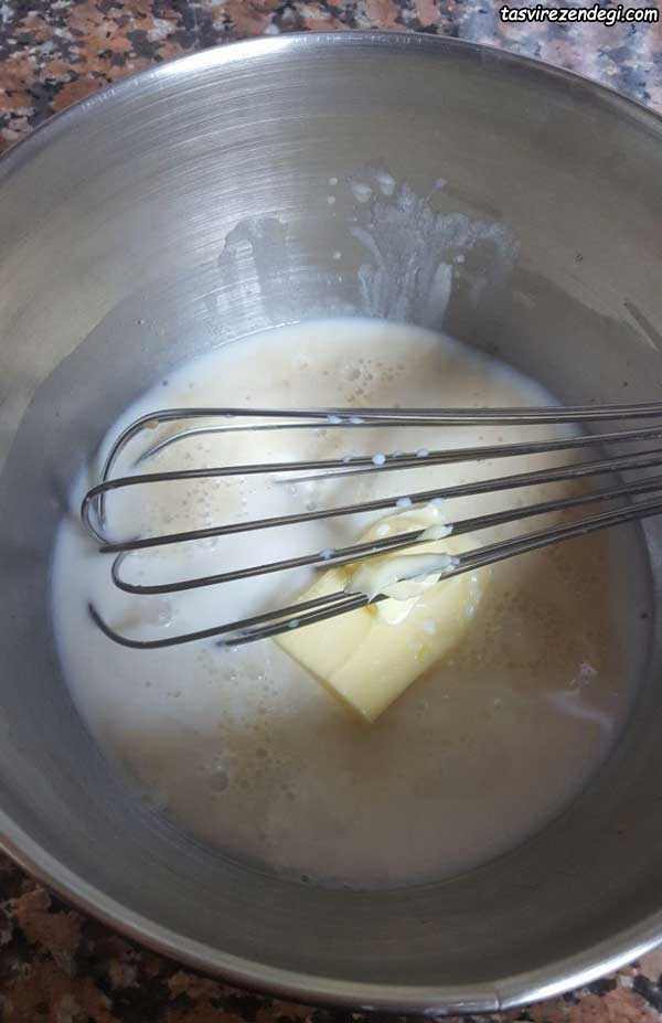 نان کروسان پنیری و شکلاتی