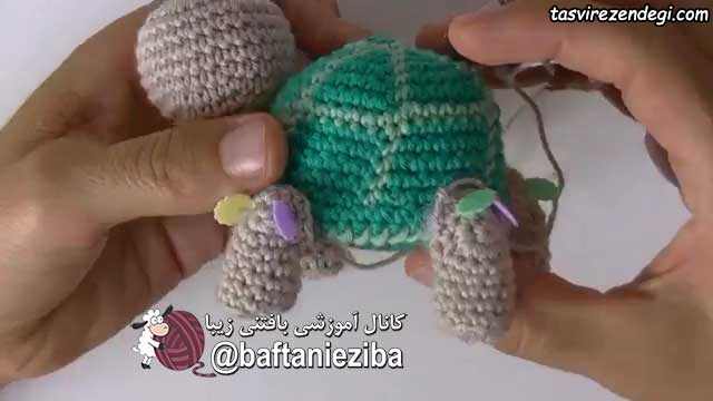 آموزش بافت عروسک لاکپشت قلاب بافی آموزش بافت لاکپشت با قلاب