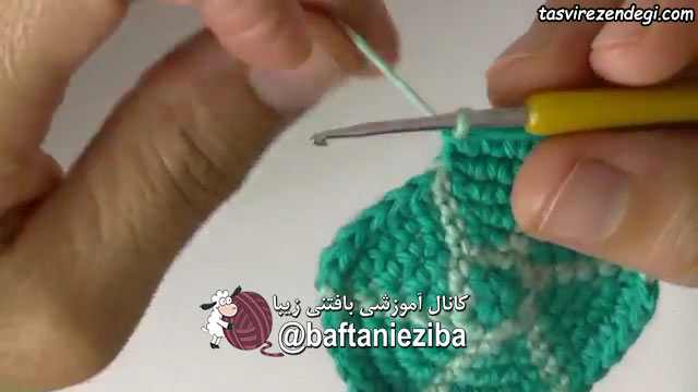 آموزش عروسک بافی , بافت لاک پشت کوچک