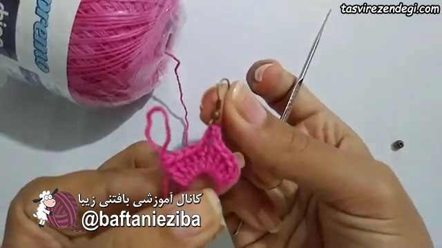 آموزش بافت گوشواره ساده قلاب بافی آموزش بافت گوشواره ساده قلاب بافی