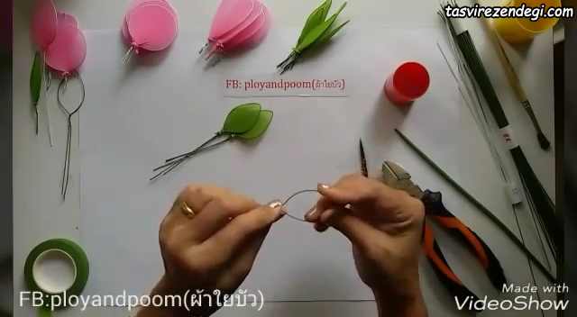 آموزش درست کردن گل رز جورابی
