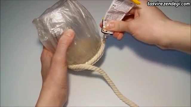 ساخت ظرف با طناب