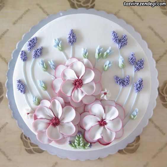 مدل زیبای تریین کیک با ماسوره