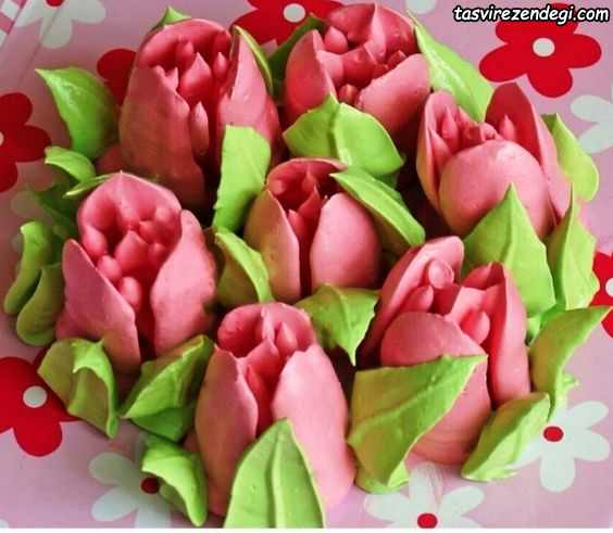 تزیین کاپ کیک با ماسوره سه بعدی