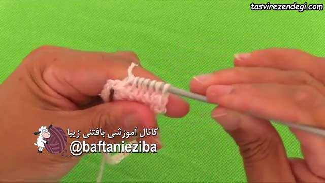 آموزش بافت هدبند قلاب بافی 